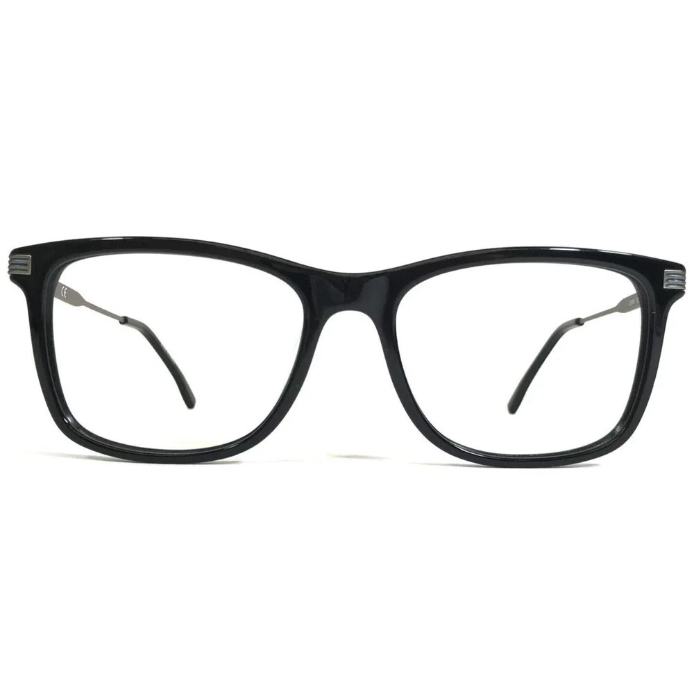 Lacoste Eyeglasses Frames L960S 001 Black Silver Square Full Rim 56-18-140